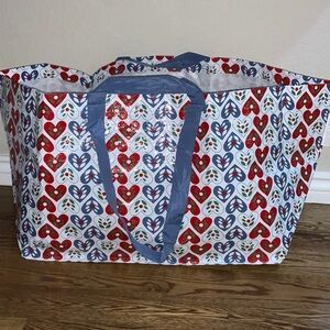 IKEA Shopping Bag Folk Art Heart Limited Edition Vinterfint Tote Christmas New